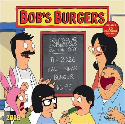 Bob's Burgers 2026 Wall Calendar (Includes Stickers)