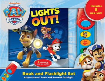 Nickelodeon Paw Patrol: Lights Out! Book and 5-Sound Flashlight Set [With Flashlight and Battery]