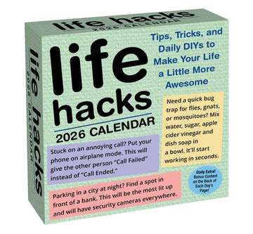 Life Hacks 2026 Day-To-Day Calendar