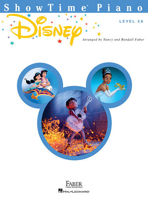 Showtime Piano Disney Easy Piano Sheet Music Beginner Disney Songbook for Kids and Students Level 2a Arrangements from Aladdin, Mulan, the Little Merm